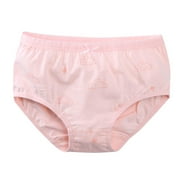 Girls Soft Cotton Underwear Cute Printed Stretch Toddler Girls' Briefs Cozy Undies Comfortable Breathable (9-10 Years, Pink)